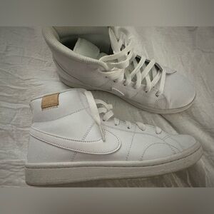 White Nike Blazers